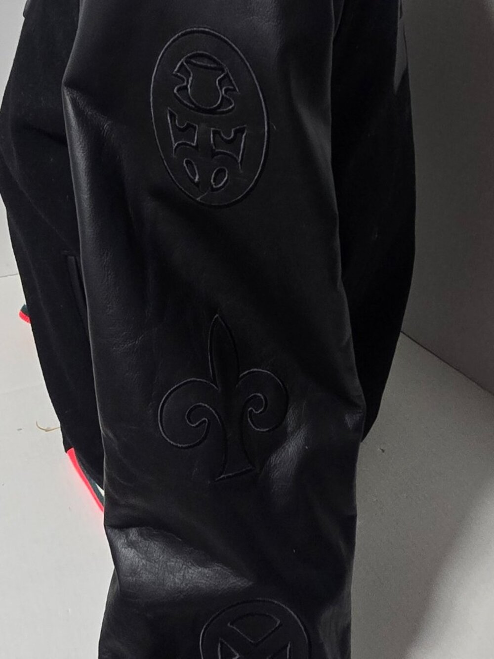 π₯ Rare Nike NSW Liverpool FC Destroyer Varsity Jacket Leather Sleeve Bomber NWT - Picture 4 of 6